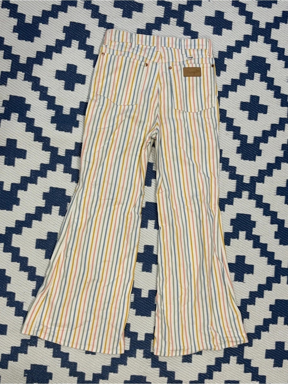 Wrangler Wanderer 626 High-Rise Flare Jeans Striped Cowgirl 30x30